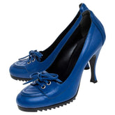 Balenciaga Blue Leather Loafer Pumps